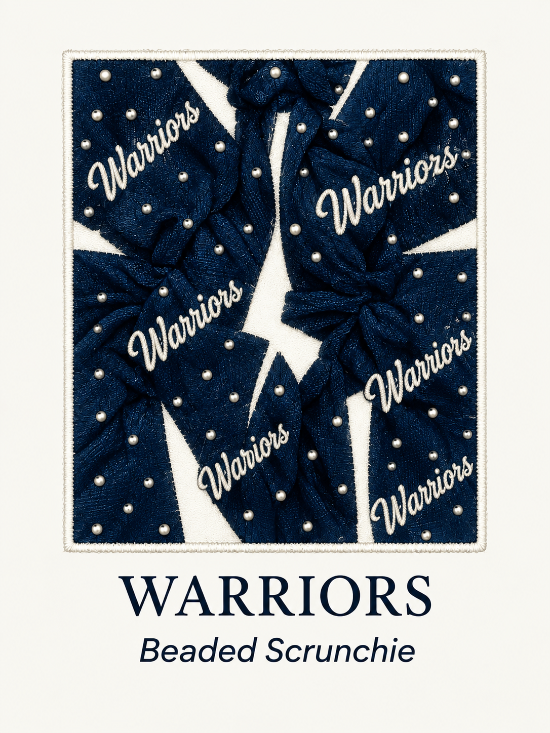 Navy Tween Scrunchie - Warriors