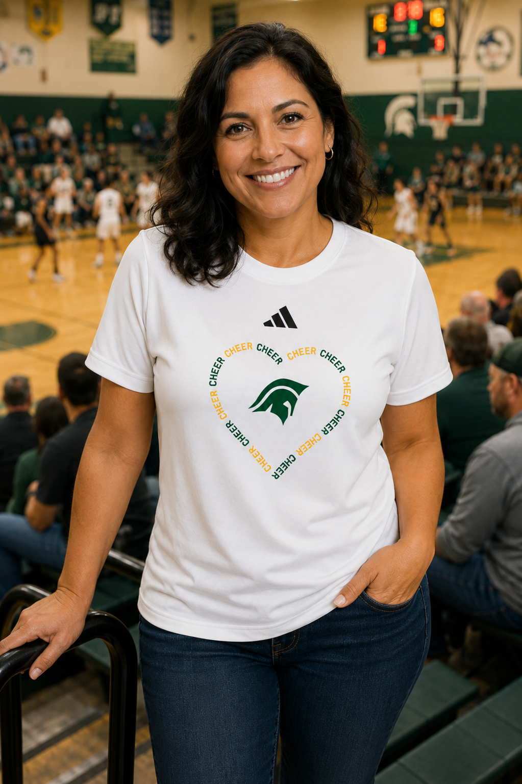 Adidas Women's Short Sleeve Pregame Tee-Cheerleading