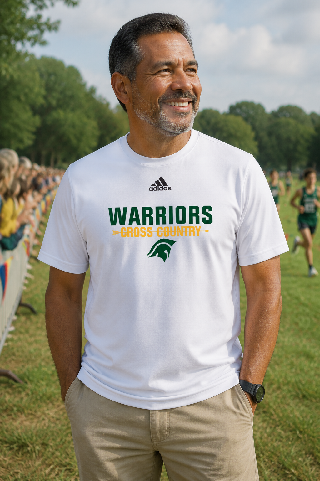 Adidas Men's Pre-Game Badge of Sport Short Sleeve Tee-Cross Country