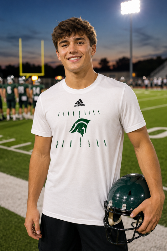 Adidas Men's Pre-Game Badge of Sport Short Sleeve Tee-Football