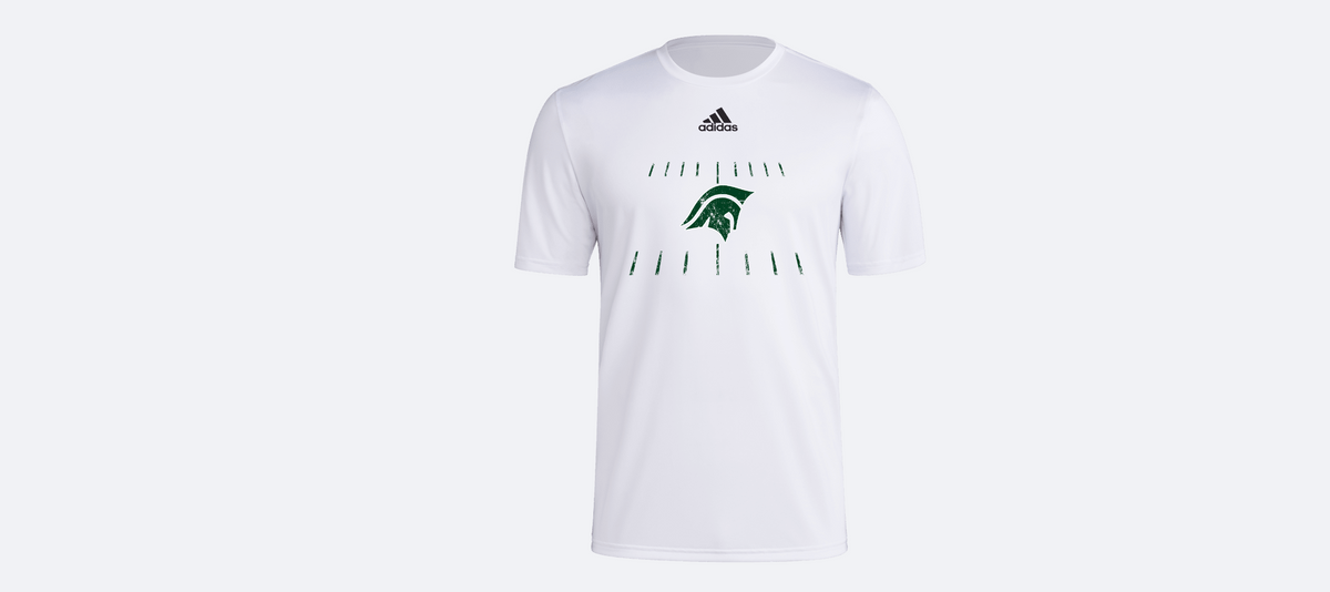 Adidas Men's Pre-Game Badge of Sport Short Sleeve Tee-Football