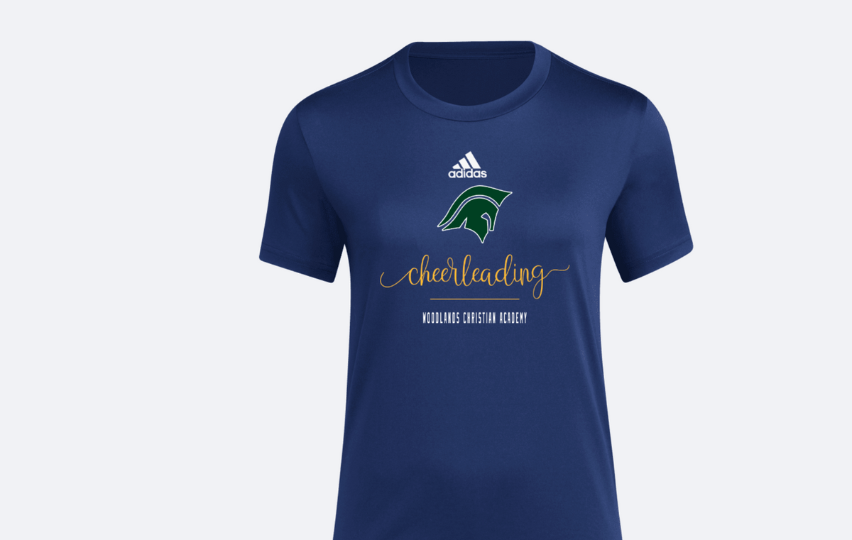 Adidas Women's Short-Sleeve Pre-Game Badge of Sport Tee-Cheerleading