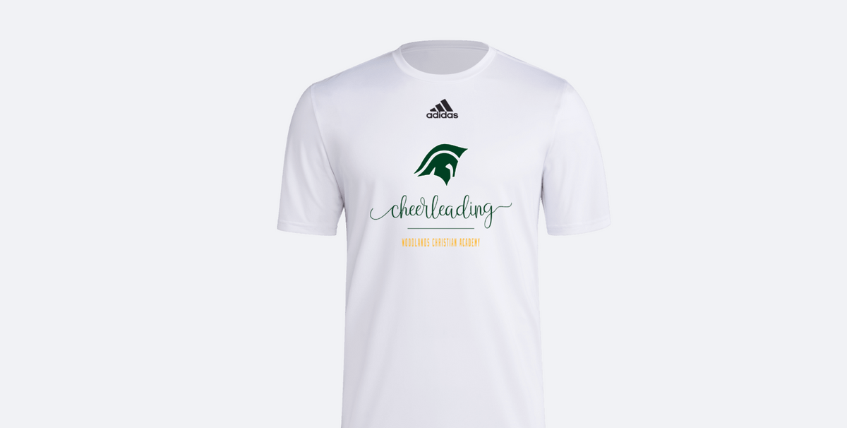 Adidas Men's Pre-Game Badge of Sport Short Sleeve Tee-Cheerleading