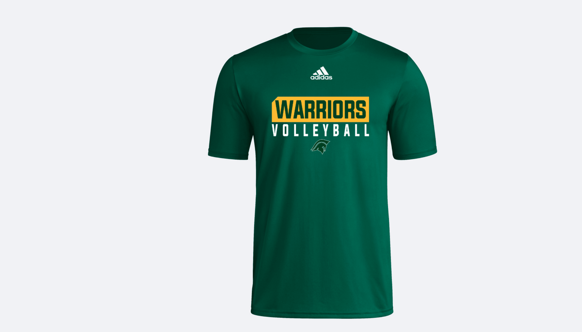 Adidas Men's Pre-Game Badge of Sport Short Sleeve Tee-Volleyball