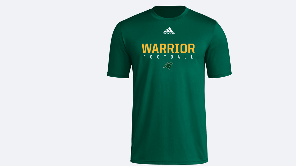 Adidas Men's Pre-Game Badge of Sport Short Sleeve Tee-Football