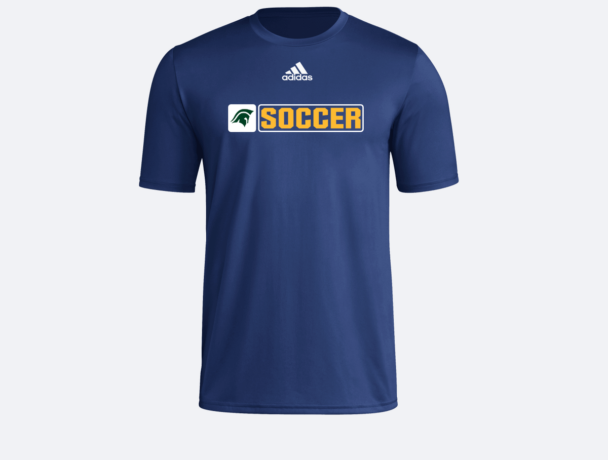 Adidas Men's Pre-Game Badge of Sport Short Sleeve Tee-Soccer