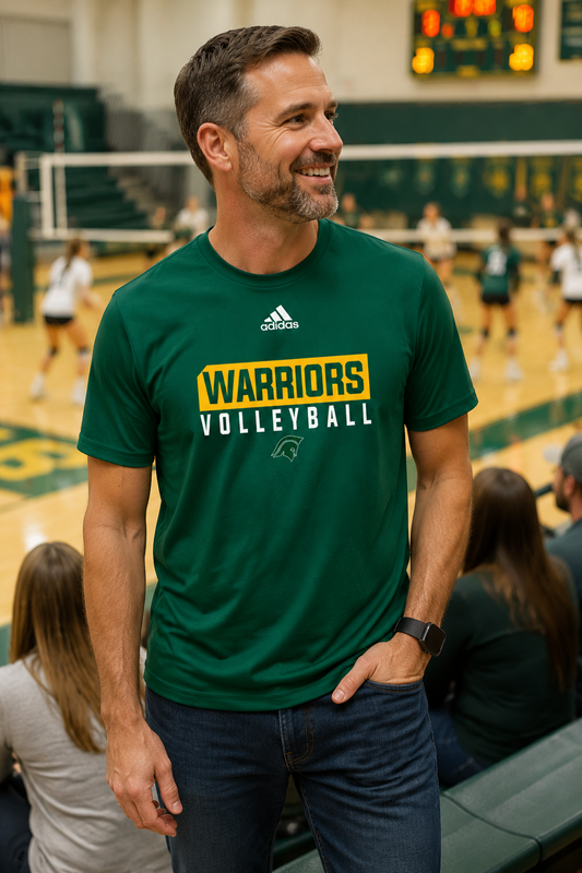 Adidas Men's Pre-Game Badge of Sport Short Sleeve Tee-Volleyball